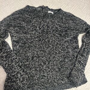 Elegant Black and White Knit Sweater